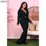 Latest Design Pit Strip On Both Sides To Wear Micro Horn Thickening Suit Women Pants Sets For Fall