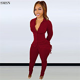 Solid Color Long Sleeve Womens Clothing Two Piece Pants Set Women Two Piece Pants Set Two Piece Set