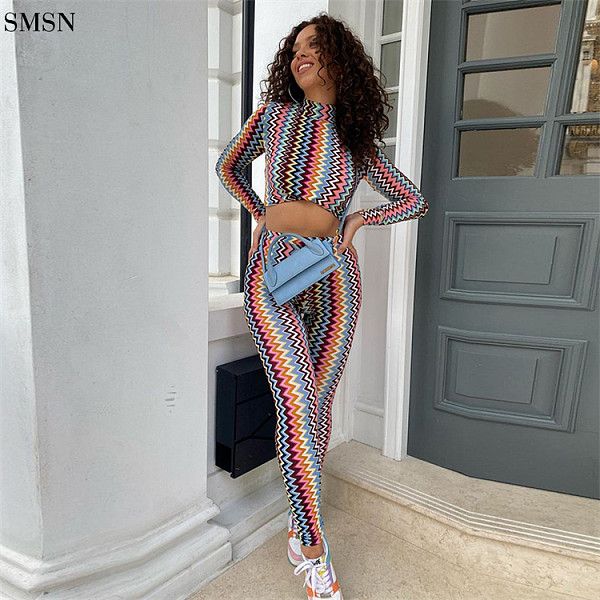 Printing Casual Long Sleeve Womens Clothing Two Piece Pants Set Women Two Piece Pants Set Two Piece Set