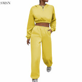 Casual Solid Color Hoodie Joggers Pants Two Piece Pants Set 2 Piece Set Women Women'S Sets