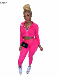 Casual Solid Color Long Sleeve Sweatsuit 2 Piece Set Women Clothing 2 Piece Set Women Two Piece Set
