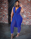 Sexy Perspective Tulle Patchwork Deep V Neck Women Jumpsuit Women One Piece Jumpsuits Jumpsuit Women