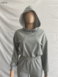 Casual Solid Color Hoodie Joggers Pants Two Piece Pants Set 2 Piece Set Women Women'S Sets