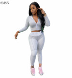 Casual Solid Color Long Sleeve Sweatsuit 2 Piece Set Women Clothing 2 Piece Set Women Two Piece Set