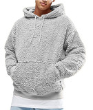Men's autumn and winter new plush and fleece hooded hoodie sweater men