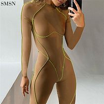 Good Quality Round Neck Sexy Backless Zipper Slim Jumpsuit Sexy Jumpsuits For Women