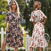 Fashionable Womens Clothing Manufacturers Custom Women Dresses Floral Casual Dresses
