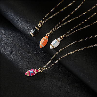 Best-Selling 925 Sterling Silver Necklace Pendant Personalized Oil Drop Zircon Jewelry Gold Necklace