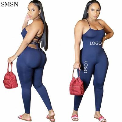 Good Quality Solid Sexy Suspenders Hollow Out Straps Slim Jumpsuit Women One Piece Jumpsuits