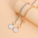 Clavicle Chain Christmas Geometric Fritillaria Necklace For Women Fashion Alloy Sweater Chain Necklace