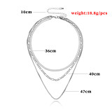 Multi Layer Necklace Female Fashion Punk Pop Short Style Choker Collar Initial Necklace