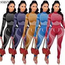 New Arrival 2021 Matching Color Yoga Suit And Bodybuilding Tracksuit Womens Clothing Two Piece Pants Set
