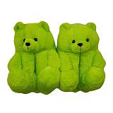 Teddy bear slippers colorful home thickened warm slippers