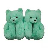 Teddy bear slippers colorful home thickened warm slippers