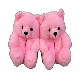 Teddy bear slippers colorful home thickened warm slippers