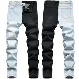 2022 Autumn Winter Slim Stitching Men'S Jeans