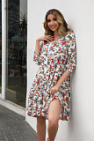 Hot Sell Summer Trending Dress Long Sleeve Dress Floral Casual Dresses Women Clothing