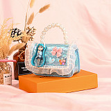 Girls bag cartoon cute plush little fox pearl handbag