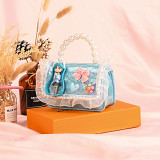 Girls bag cartoon cute plush little fox pearl handbag
