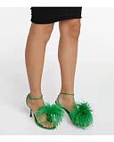 2022 summer new sexy turkey feather high heels women's large size sandals