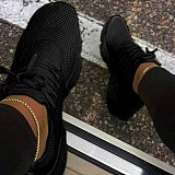 2022 new flying woven mesh sneakers women's large size knitted shoes