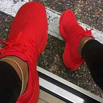 2022 new flying woven mesh sneakers women's large size knitted shoes