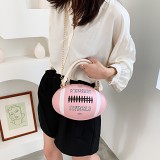 Rugby Personality One Shoulder Cross Mini Chain Ball Bag
