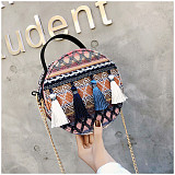 2022 Ethnic Style Woven Tassel Handbag Crossbody Bag