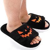 Women'S Large Size Embroidered Cotton Slippers With Soft Soles