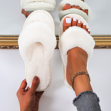 Soft Soles Indoor Home Clip Toe Wool Cotton Slippers