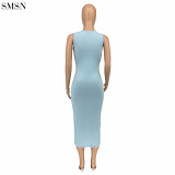 Solid Color Sleeveless Sexy Dress Club Cool 2022 Dress