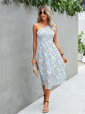 Summer Casual Floral One Shoulder Sexy Dress