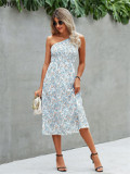 Summer Casual Floral One Shoulder Sexy Dress