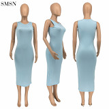 Solid Color Sleeveless Sexy Dress Club Cool 2022 Dress