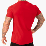 New Design Fitness Sports Men's T-Shirt Elastic Slim Running Wear Men Top