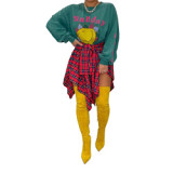 Multi Color Casual Design Skirt Asymmetrical Plaid Women skirts Midi Street Wear