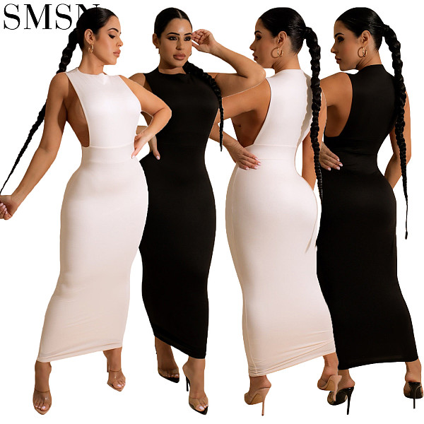 New Arrival Sexy Casual Solid Color Maxi Dress For Women
