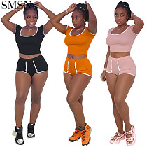 Summer Jogger Street Sets Fashion Solid Color Sports Sets For Women