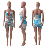 sexy beach swimwear wholesale clothing women print two piece set