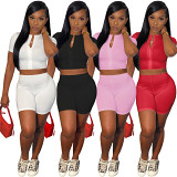 2022 New Arrivals Casual Two Piece Pants Set Women Clothing Crop Top Summer Sets Two Piece Short Set