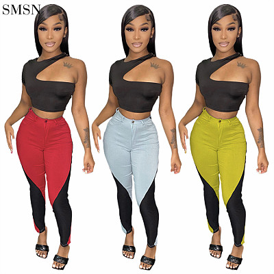 Short Sleeve Round Neck Top And Pants Women Two Piece Pants Set