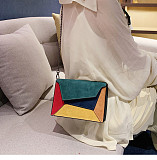 New Frosted Shoulder Bag Messenger Bag Fashion Contrast Color Small Square Bag