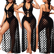 Amazon summer collection Sexy Swimsuit See-through polka-dot smock dress