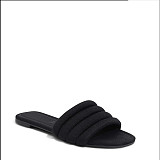 Summer 2022 New round head flat one line slippers for women Amazon large size retro flat sandals