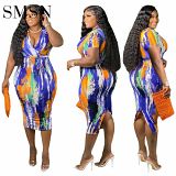 Amazon Women's 2022 Summer Print Hip Wrap and lace sexy Dress