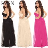 Women clothing Amazon 2022 new tulle strap sexy Wide Leg Pants jumpsuit