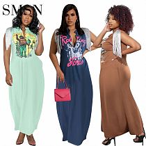 Amazon women offset sleeveless fringe loose casual maxi long dress