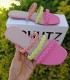 2022 Summer square head flat bottom woven hollow slippers large size matching color outdoor wear beach cool slippers