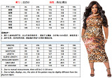 Amazon cross-border new arrival tight Sexy Stretch knitted printed plus size women's dress plus size casual dress