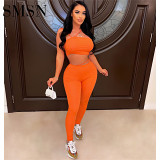 Amazon's new summer suspenders high-waisted pants casual 2 piece set two piece set women clothing